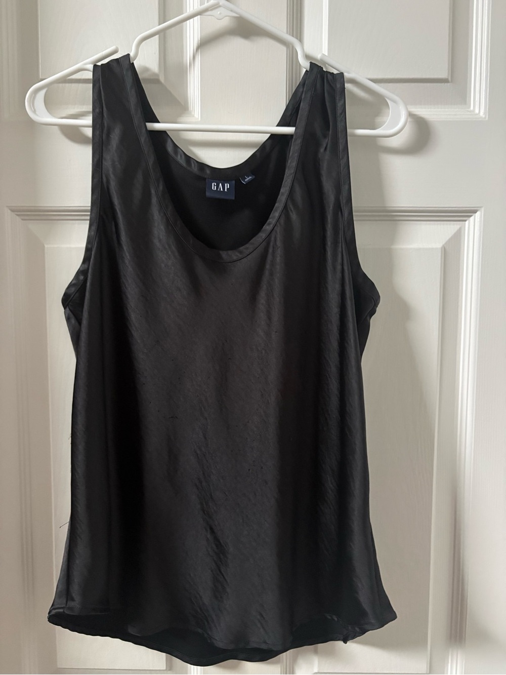 Gap Black Silk like Satin top
